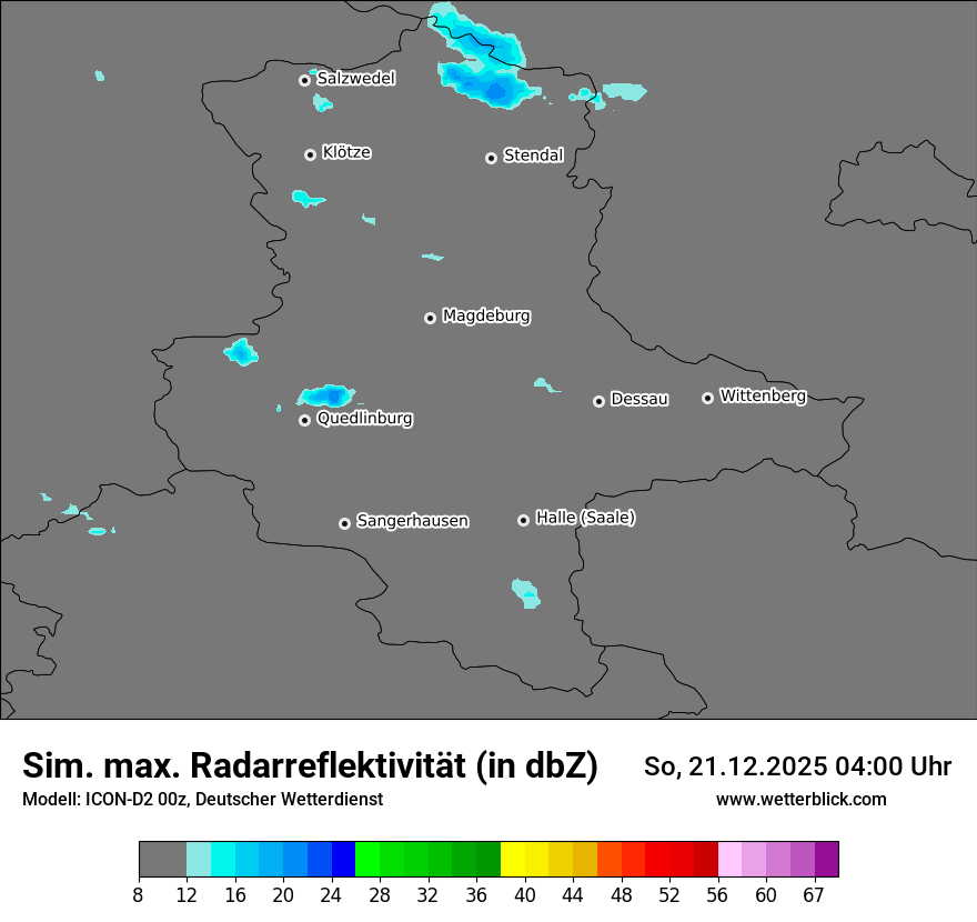 Modellkarten Simuliertes Radarbild
