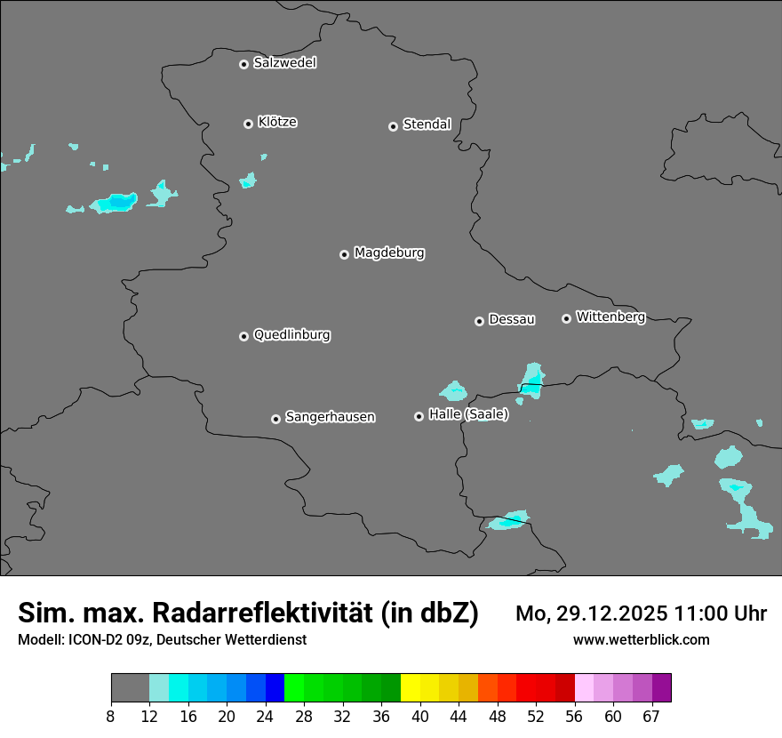 Modellkarten Simuliertes Radarbild