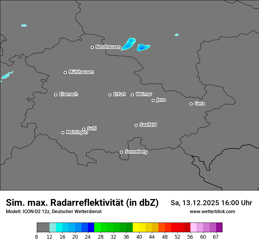 Modellkarten Simuliertes Radarbild