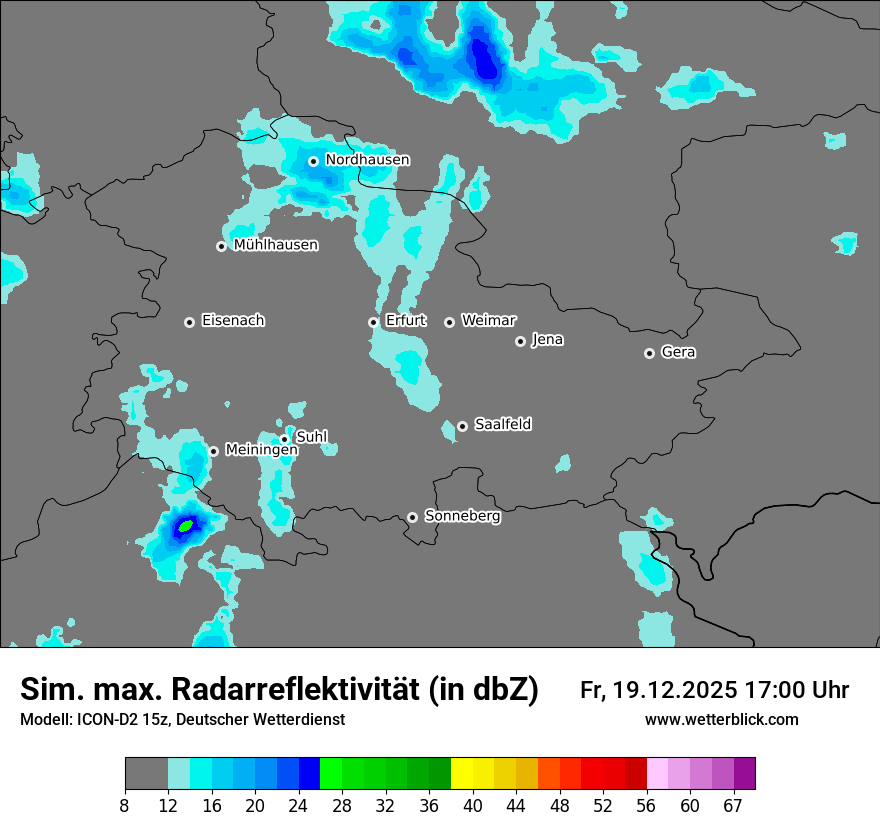 Modellkarten Simuliertes Radarbild
