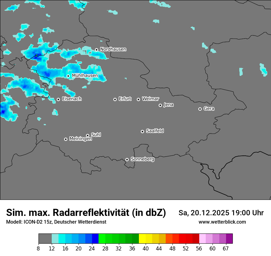 Modellkarten Simuliertes Radarbild