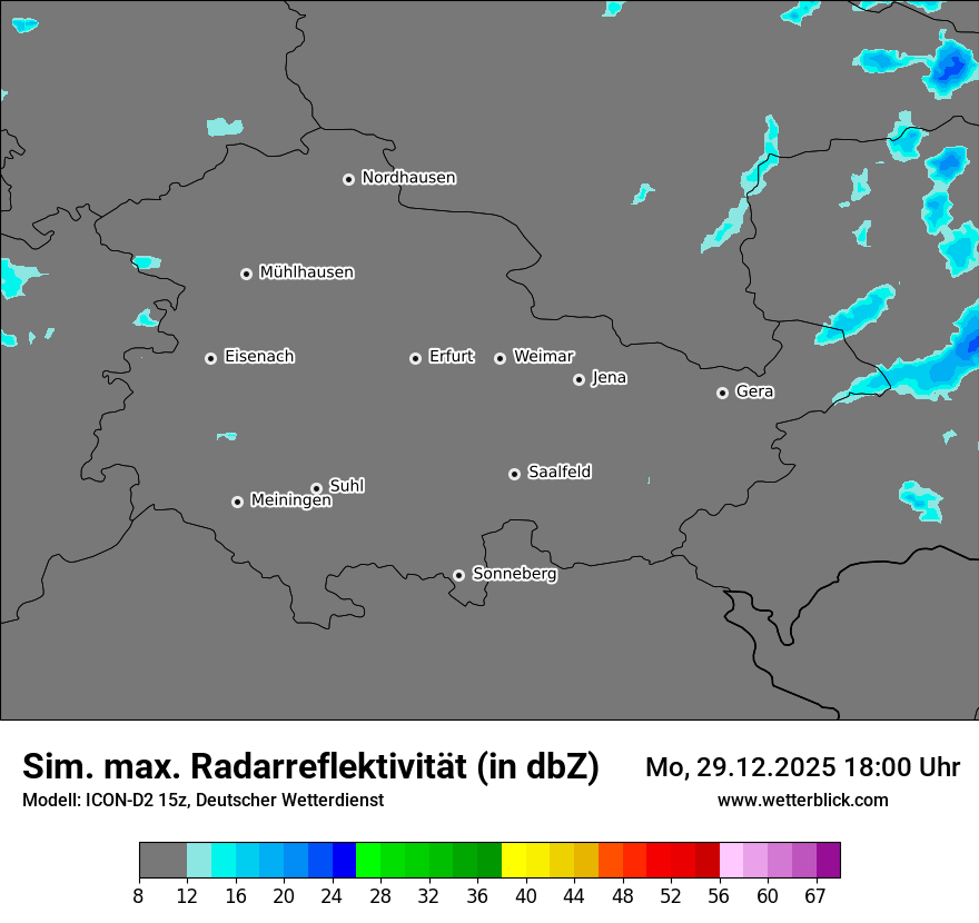 Modellkarten Simuliertes Radarbild
