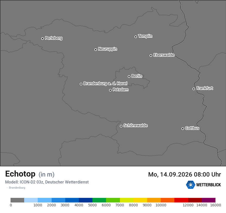 Modellkarte ICON-D2 – echotop – bb