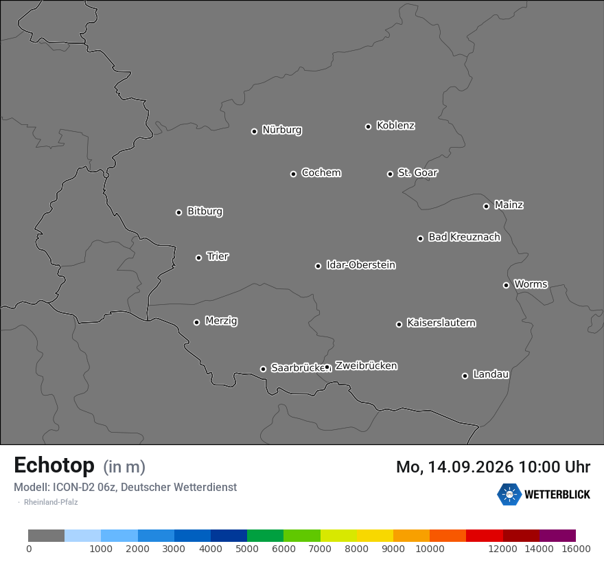 Modellkarte ICON-D2 – echotop – rp