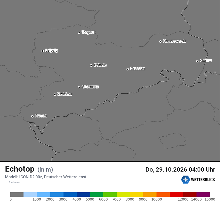 Modellkarte ICON-D2 – echotop – sn