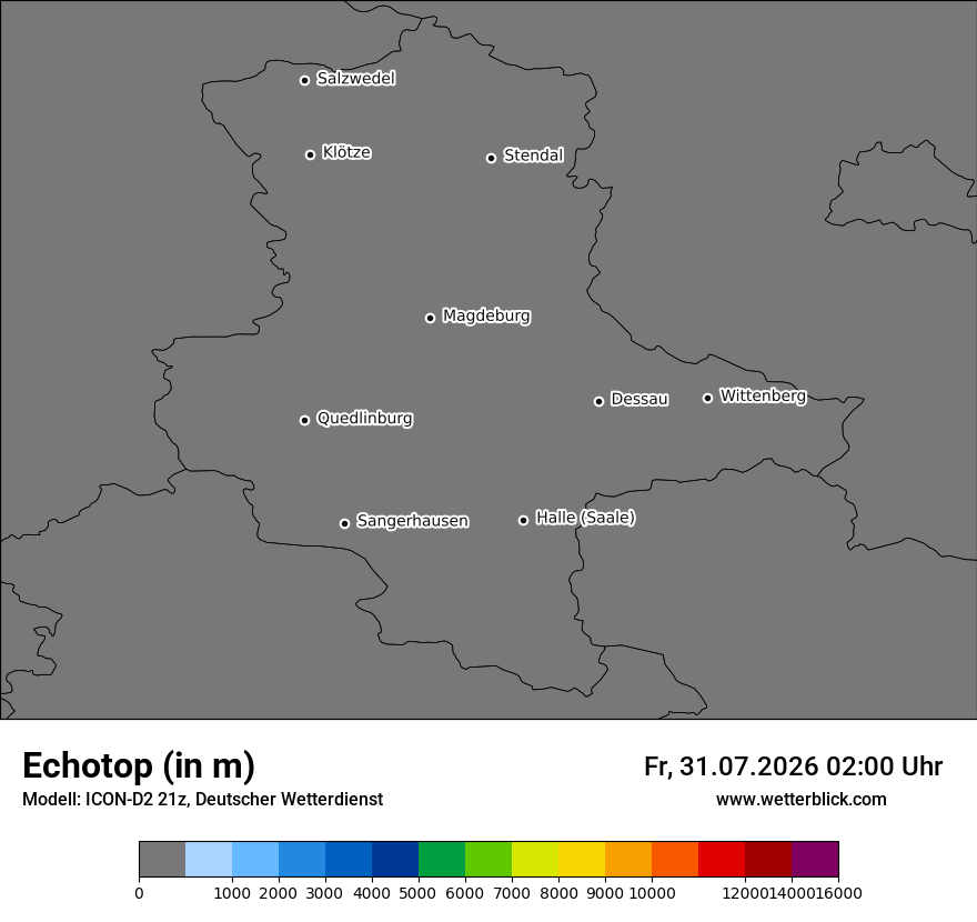 Modellkarte ICON-D2 – echotop – st