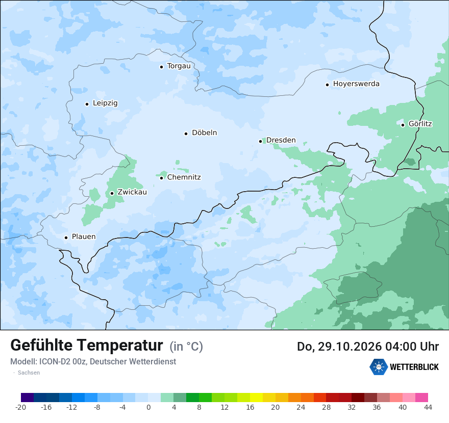 Modellkarte ICON-D2 – feels_like – sn