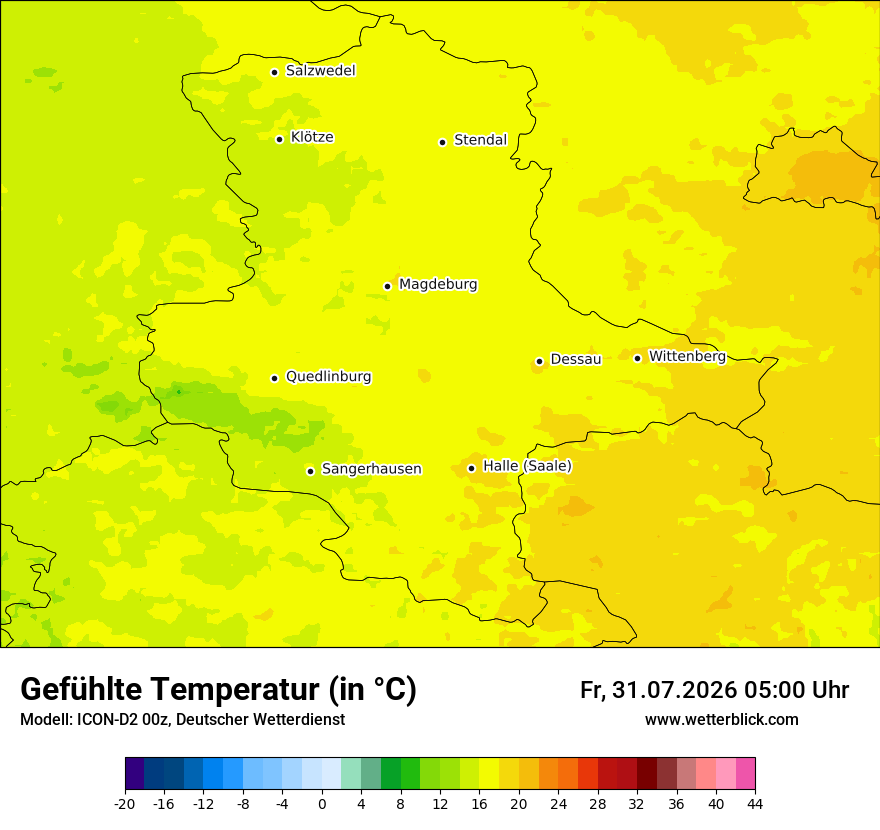 Modellkarte ICON-D2 – feels_like – st