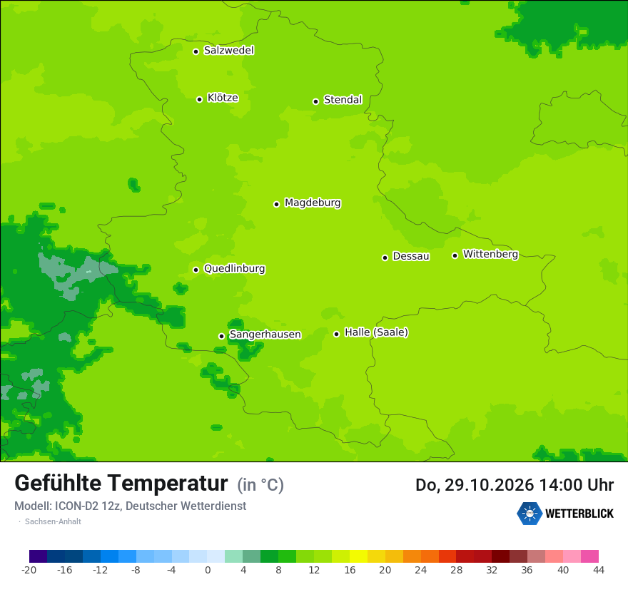 Modellkarte ICON-D2 – feels_like – st