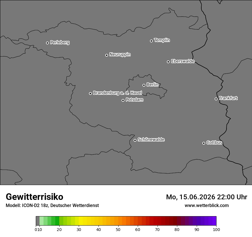 Modellkarte ICON-D2 – gewitterrisiko – bb