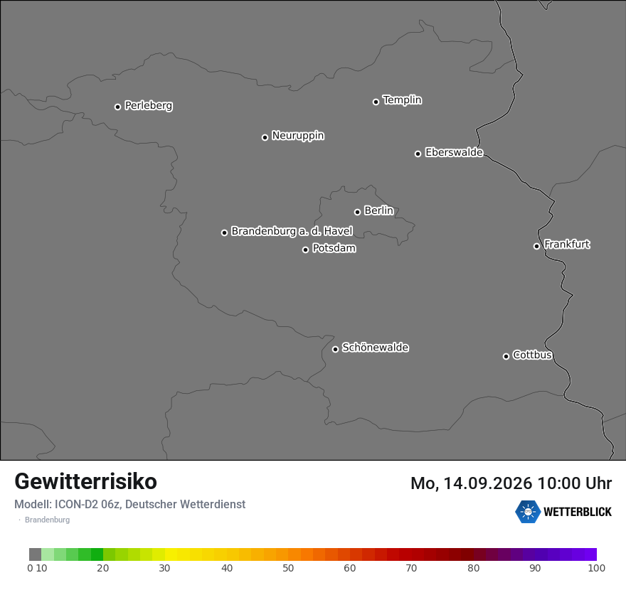 Modellkarte ICON-D2 – gewitterrisiko – bb