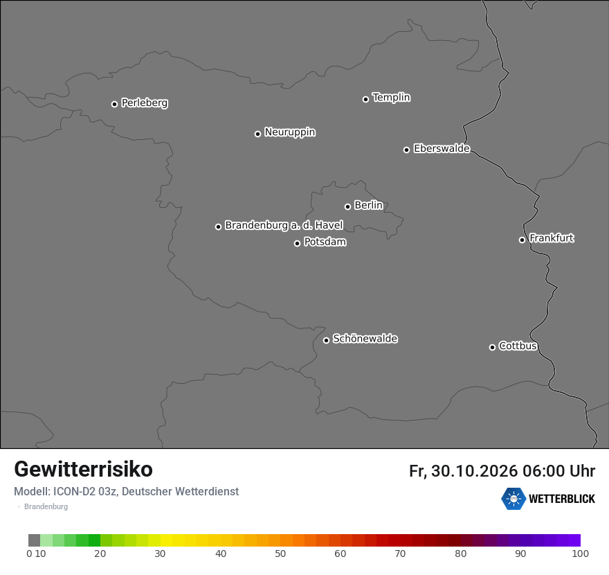 Modellkarte ICON-D2 – gewitterrisiko – bb