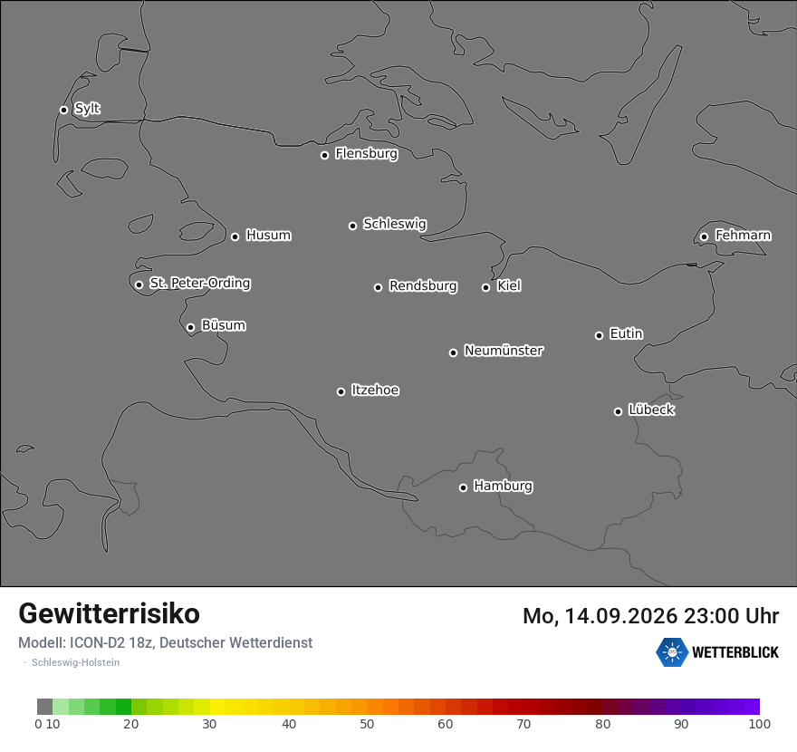 Modellkarte ICON-D2 – gewitterrisiko – sh
