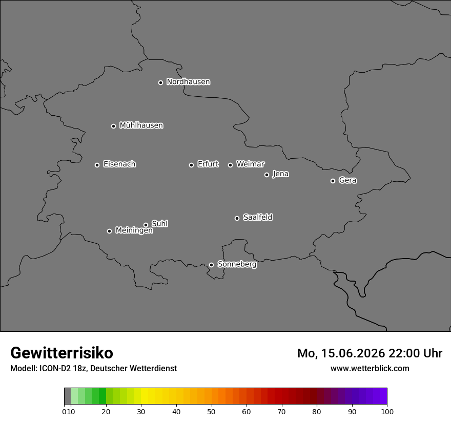 Modellkarte ICON-D2 – gewitterrisiko – th