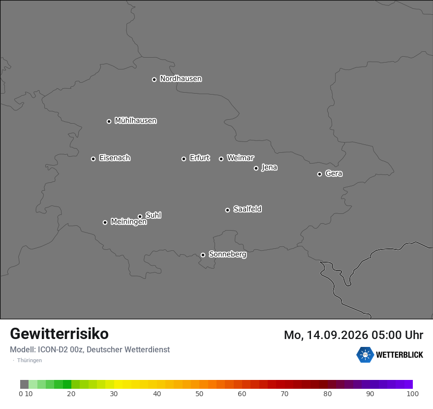 Modellkarte ICON-D2 – gewitterrisiko – th