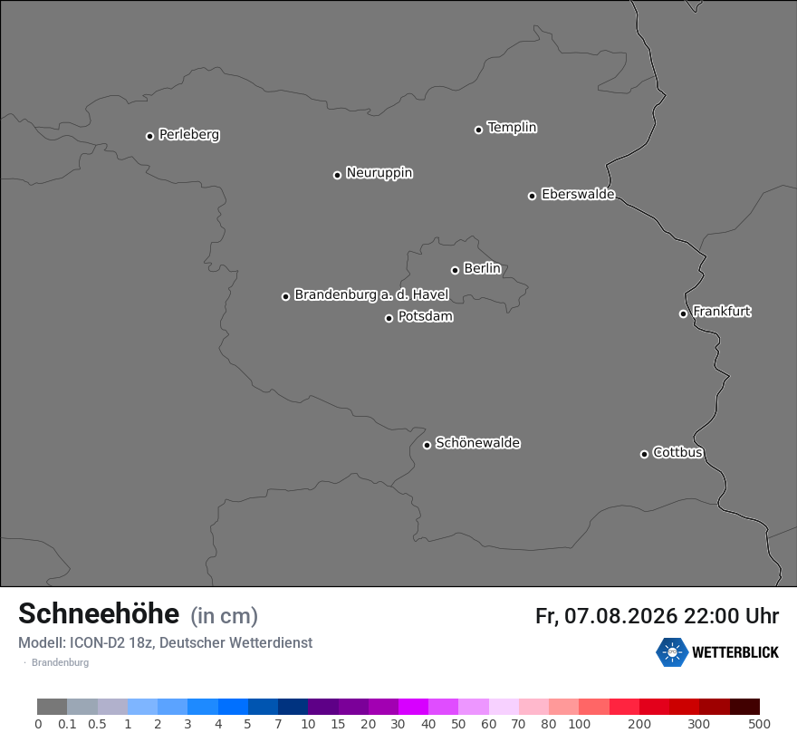 Modellkarte ICON-D2 – h_snow – bb