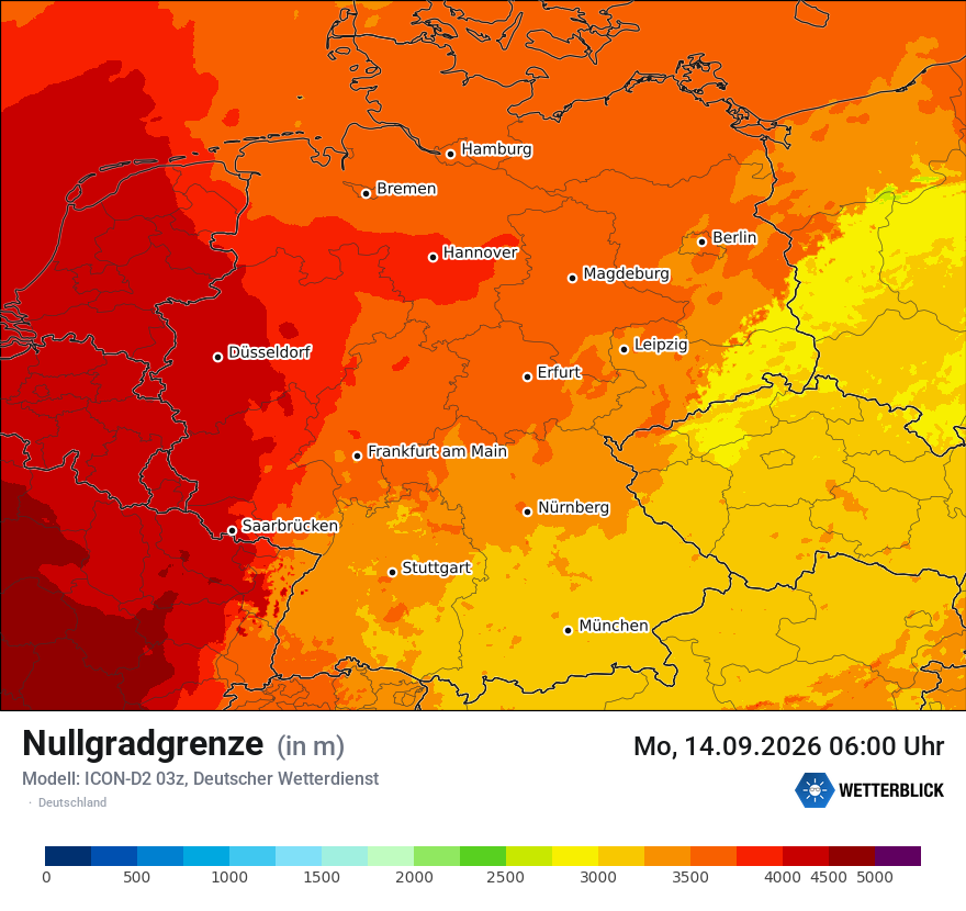 Modellkarte ICON-D2 – hzerocl – deutschland