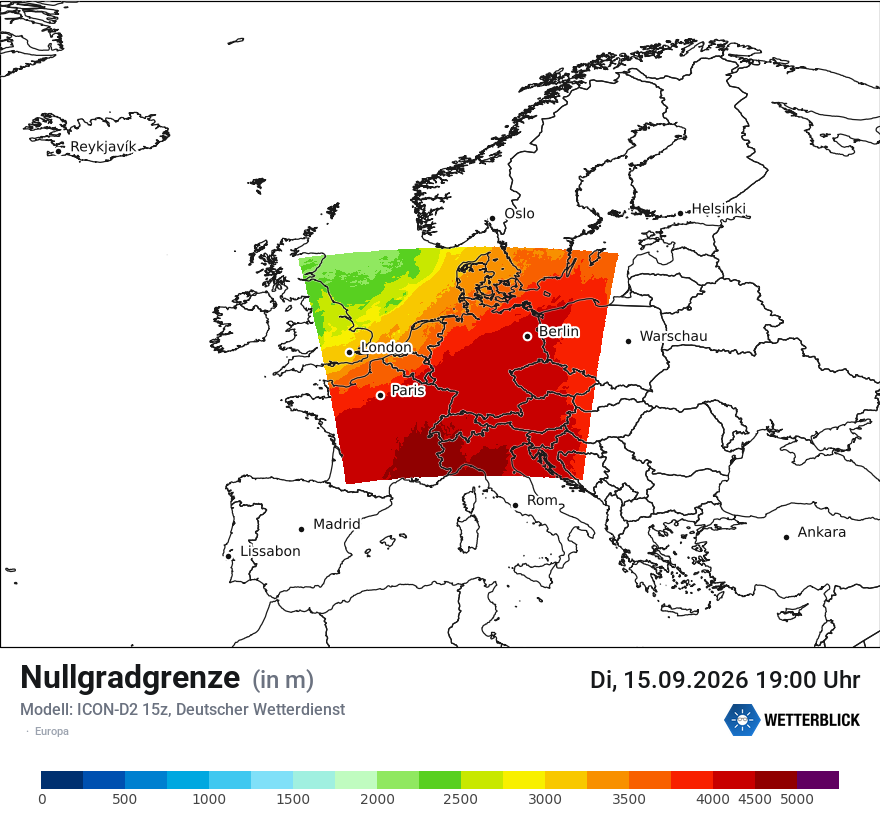 Modellkarte ICON-D2 – hzerocl – europa