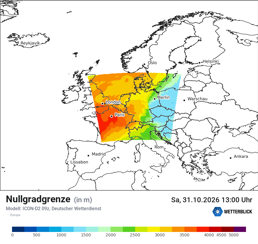 Modellkarte ICON-D2 – hzerocl – europa