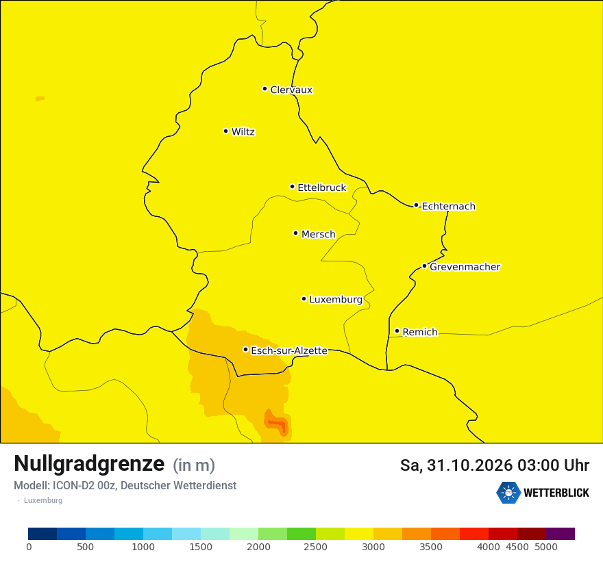 Modellkarte ICON-D2 – hzerocl – luxemburg