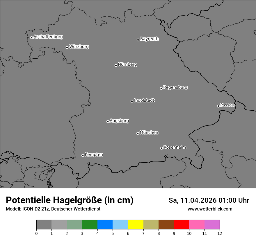 Modellkarte ICON-D2 – pot_hail – by