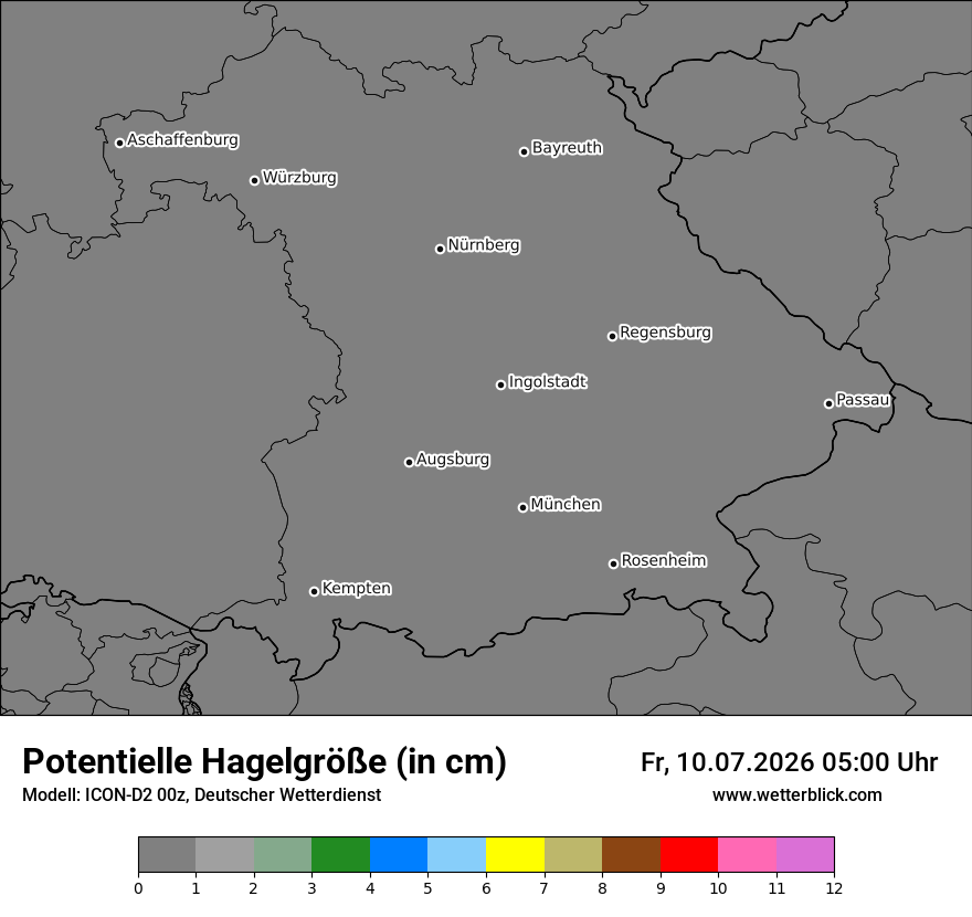 Modellkarte ICON-D2 – pot_hail – by