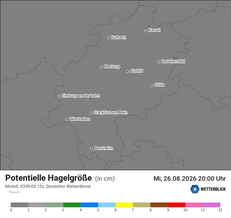 Modellkarte ICON-D2 – pot_hail – he