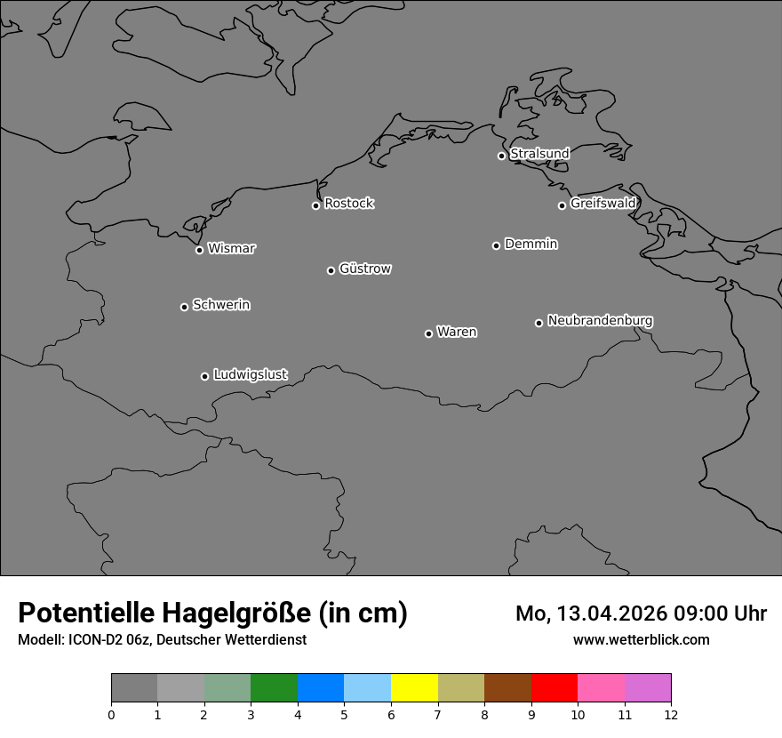 Modellkarte ICON-D2 – pot_hail – mv