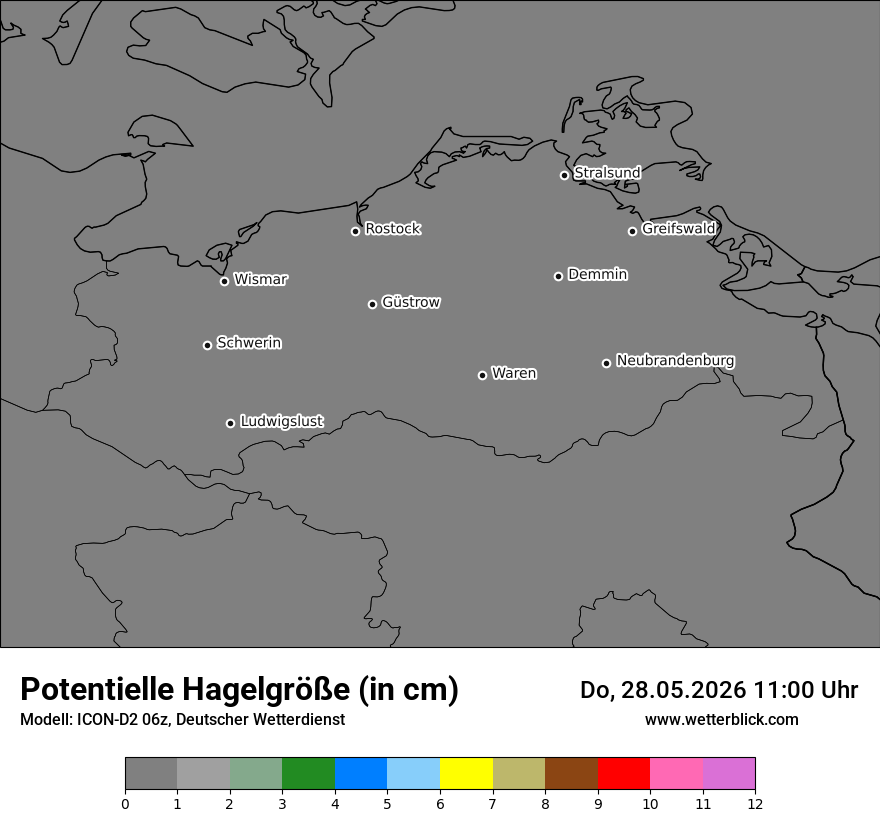 Modellkarte ICON-D2 – pot_hail – mv