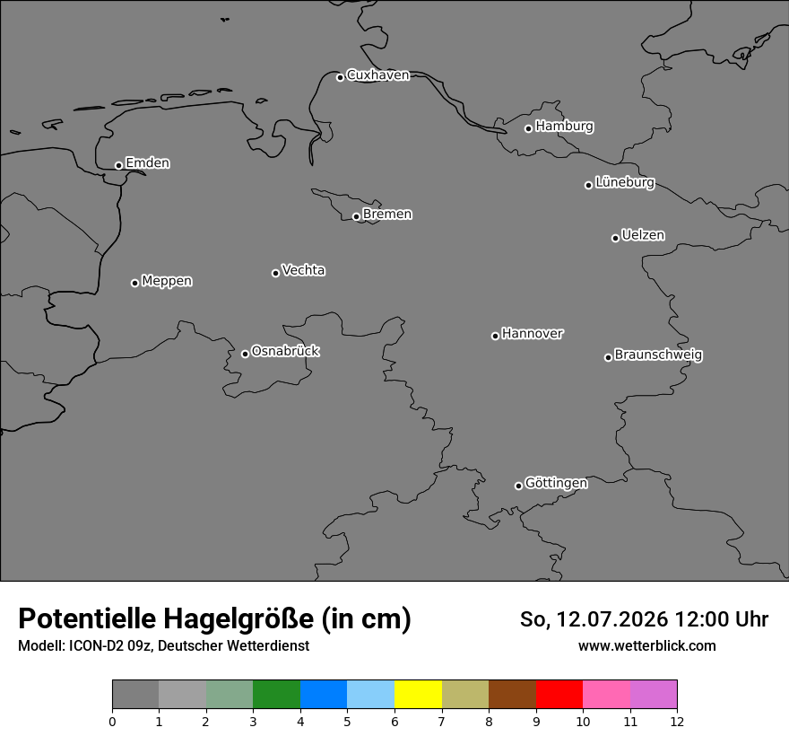 Modellkarte ICON-D2 – pot_hail – ni