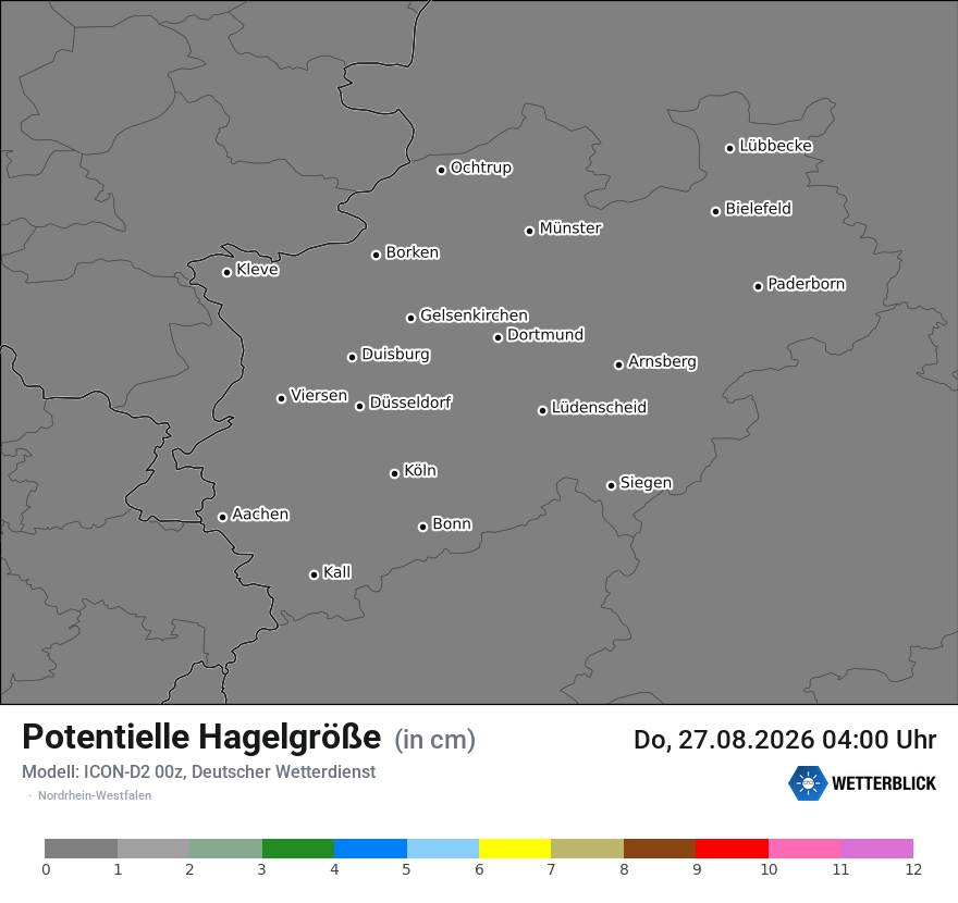 Modellkarte ICON-D2 – pot_hail – nrw