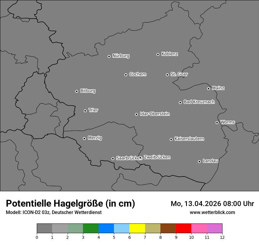 Modellkarte ICON-D2 – pot_hail – rp