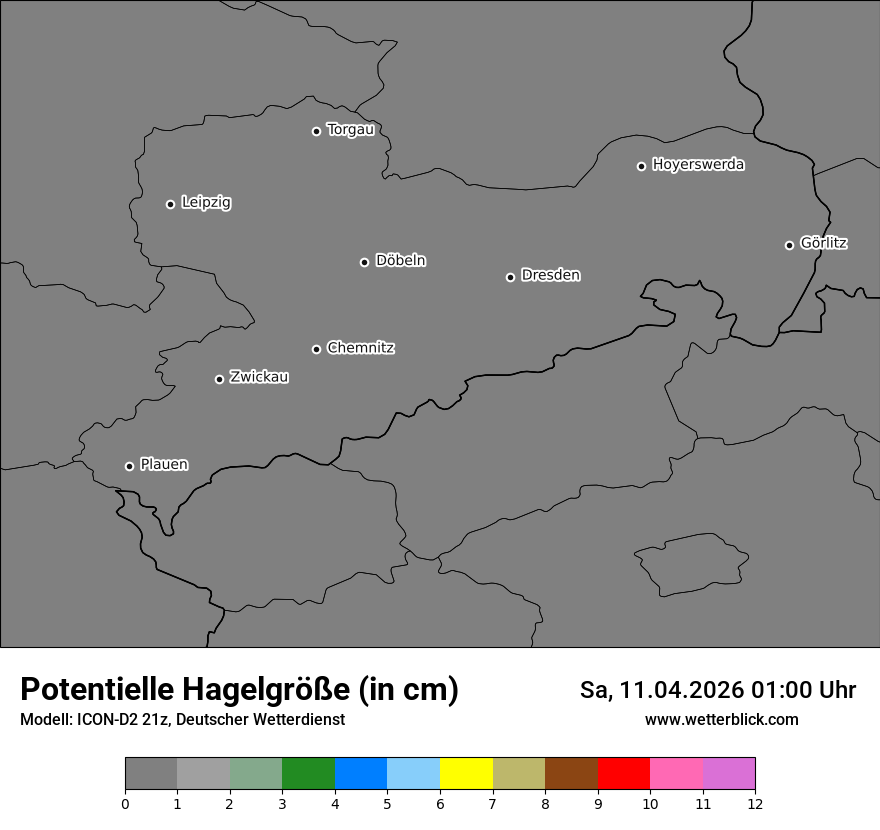 Modellkarte ICON-D2 – pot_hail – sn