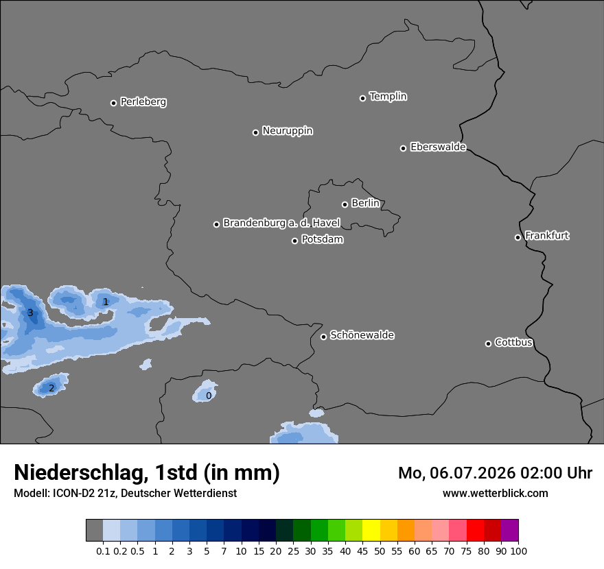 Modellkarte ICON-D2 – precip – bb