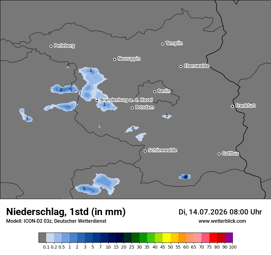 Modellkarte ICON-D2 – precip – bb