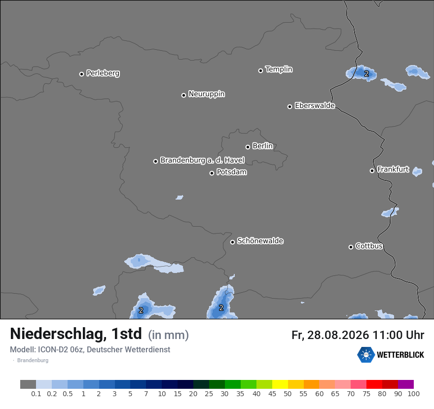 Modellkarte ICON-D2 – precip – bb