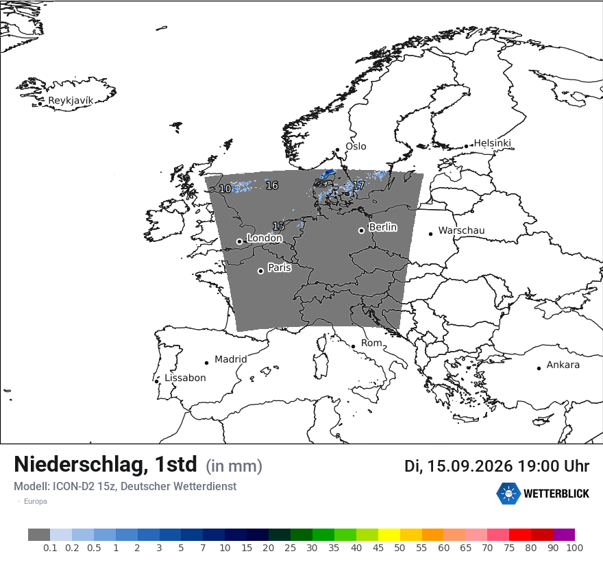 Modellkarte ICON-D2 – precip – europa