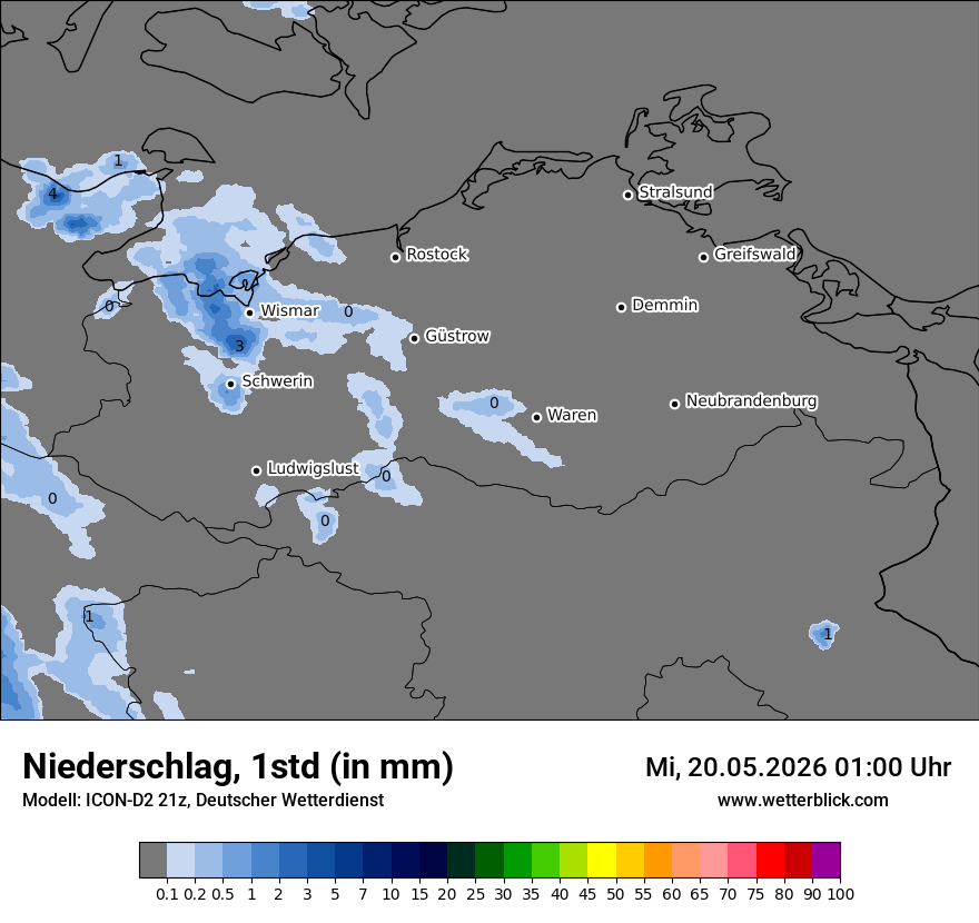 Modellkarte ICON-D2 – precip – mv