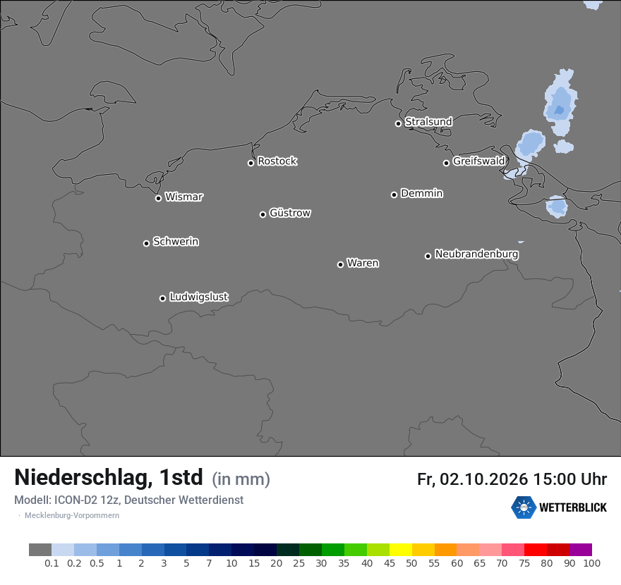 Modellkarte ICON-D2 – precip – mv