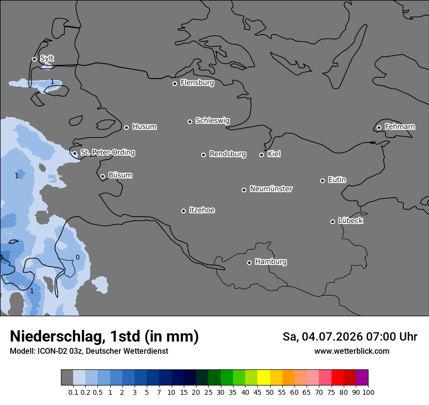 Modellkarte ICON-D2 – precip – sh