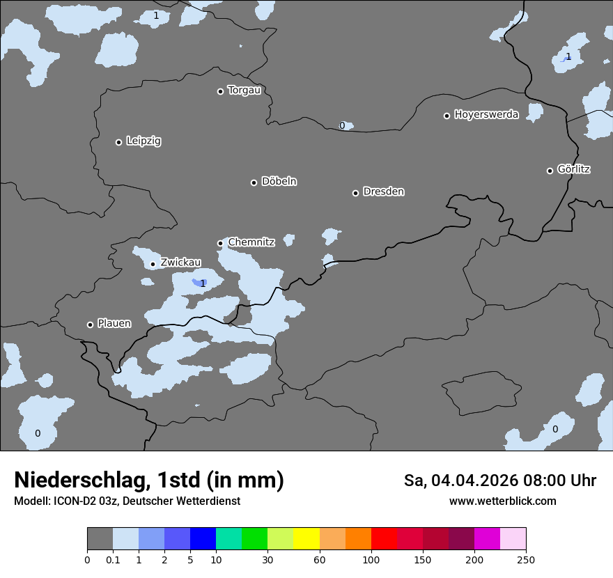 Modellkarte ICON-D2 – precip – sn