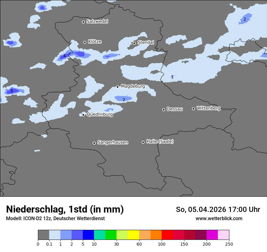Modellkarte ICON-D2 – precip – st