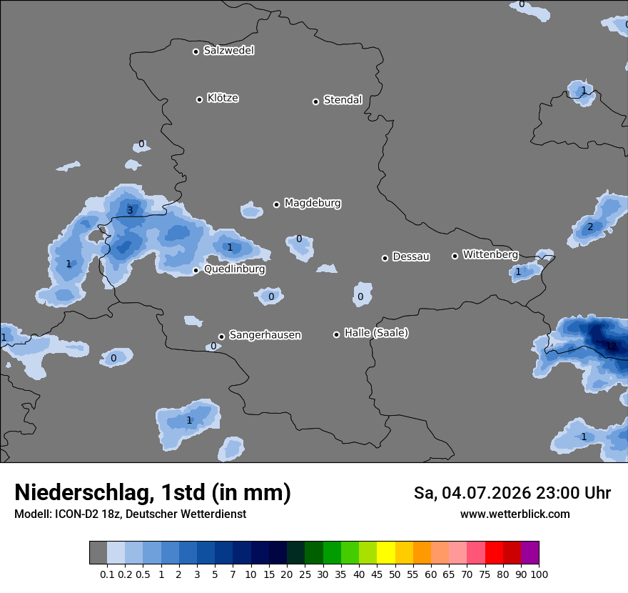 Modellkarte ICON-D2 – precip – st