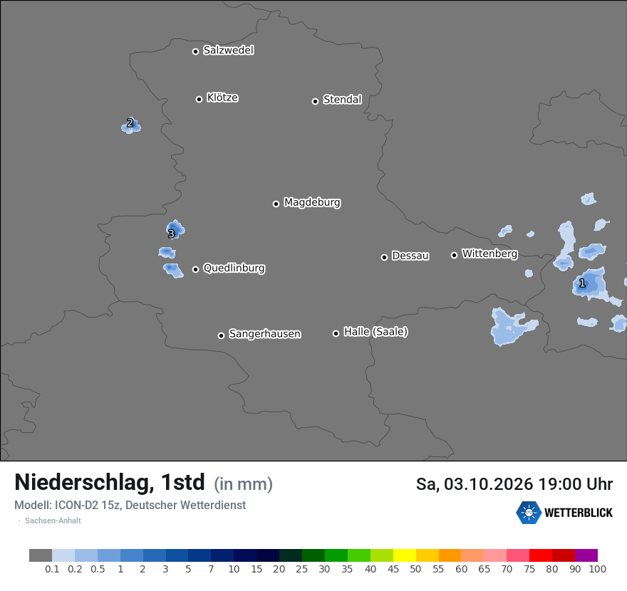Modellkarte ICON-D2 – precip – st