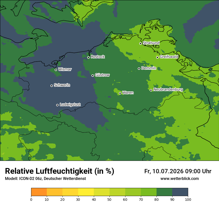 Modellkarte ICON-D2 – relhum – mv