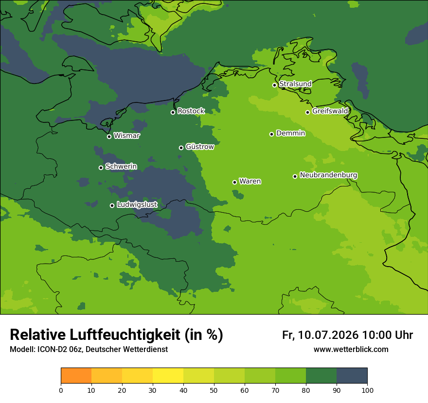 Modellkarte ICON-D2 – relhum – mv