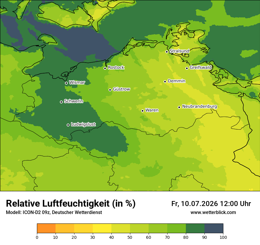 Modellkarte ICON-D2 – relhum – mv