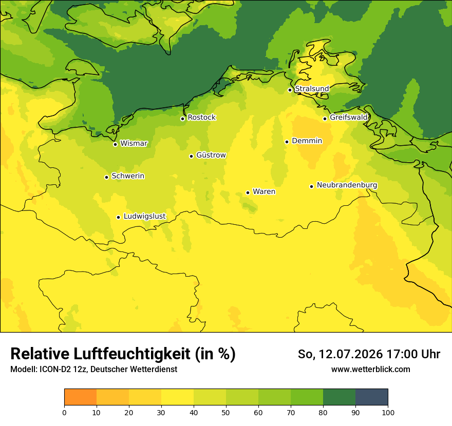 Modellkarte ICON-D2 – relhum – mv
