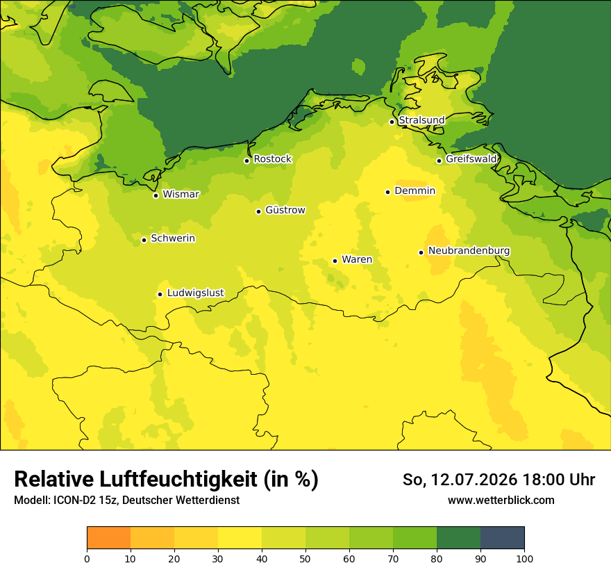 Modellkarte ICON-D2 – relhum – mv