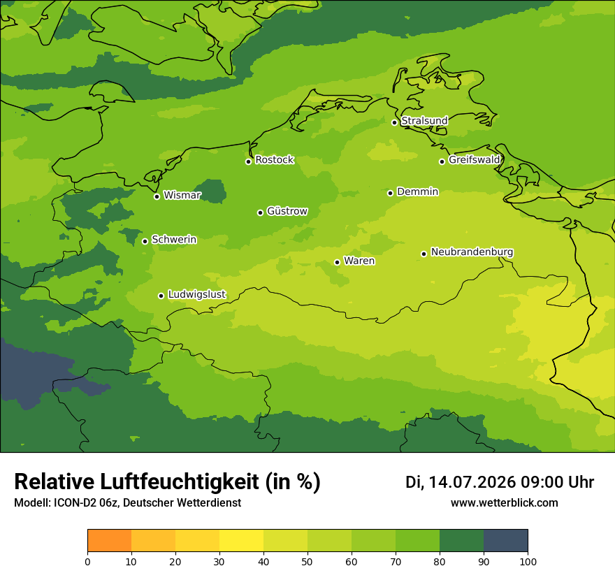 Modellkarte ICON-D2 – relhum – mv